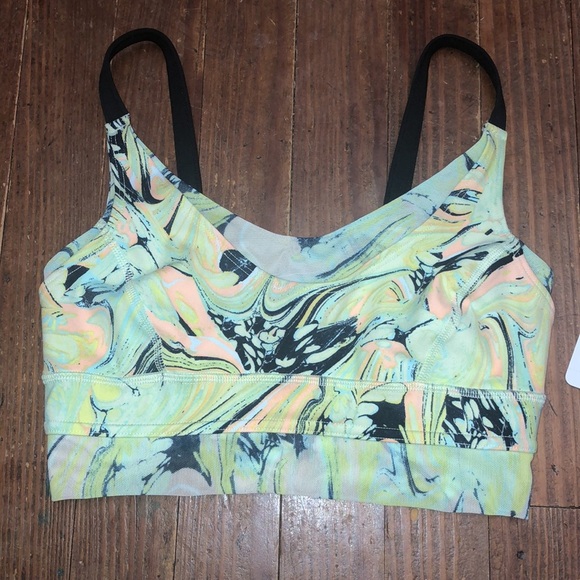 Free People Movement Lose your Marbles lemon zest sports bra NWT - Picture 10 of 12